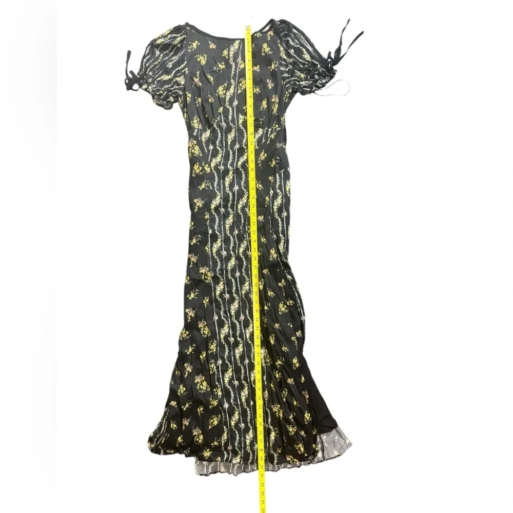 Free People Black and Gold Backless Sundress size 4 - Picture 8 of 9